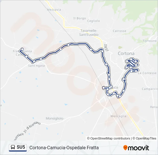 SU5 Bus Line Map