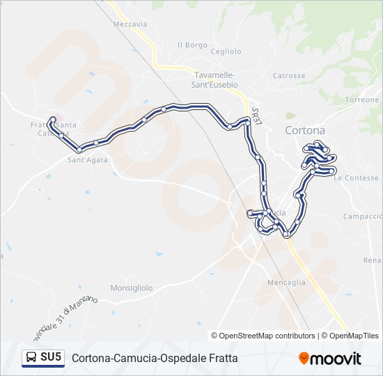 SU5 bus Line Map