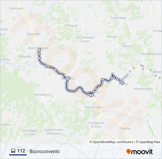 112 Bus Line Map