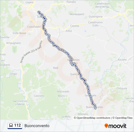 112 Bus Line Map