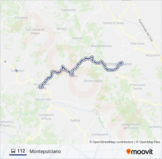 112 Bus Line Map