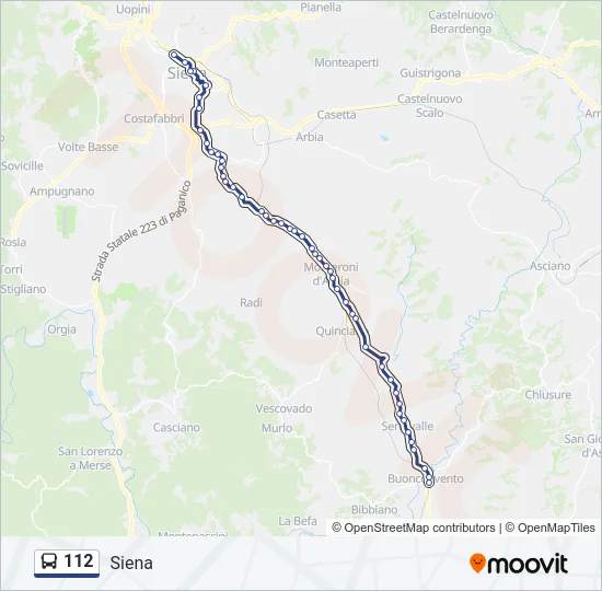 112 Bus Line Map