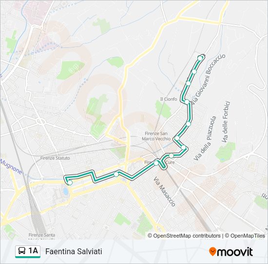 1A Bus Line Map