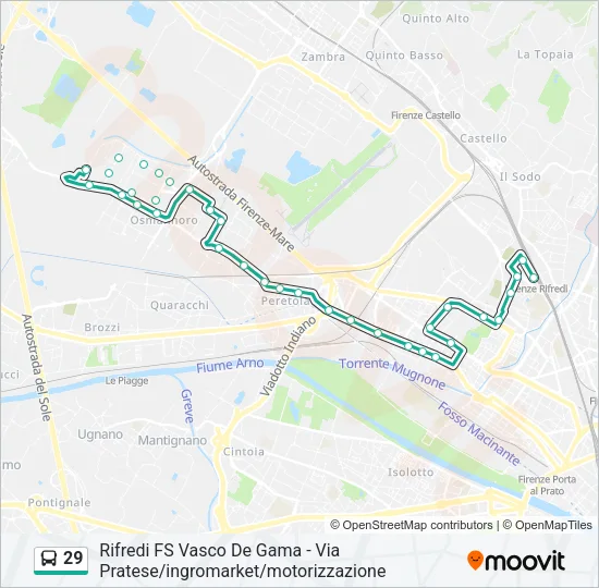 29 Bus Line Map