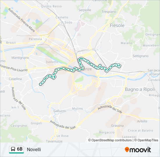 Percorso linea  6B