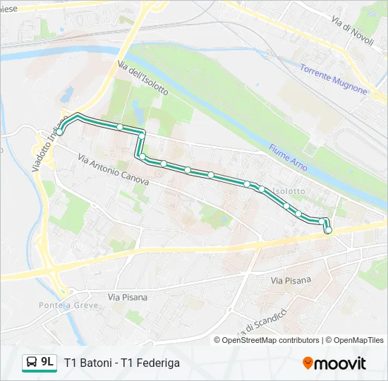 9L Bus Line Map