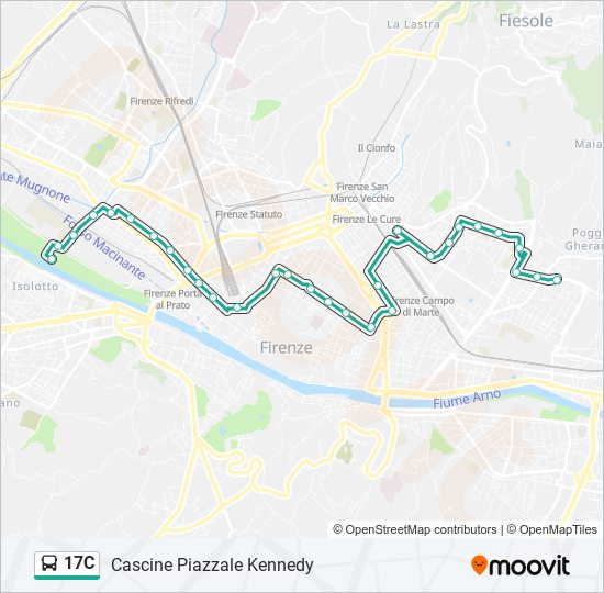 17C bus Line Map
