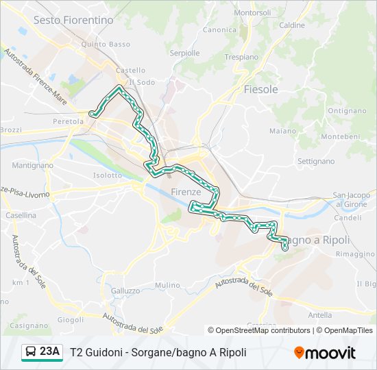 23A Bus Line Map