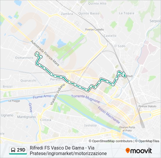 Percorso linea  29D