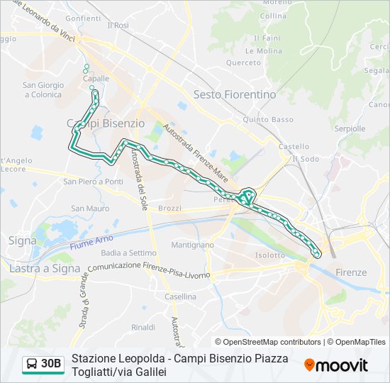 30B bus Line Map