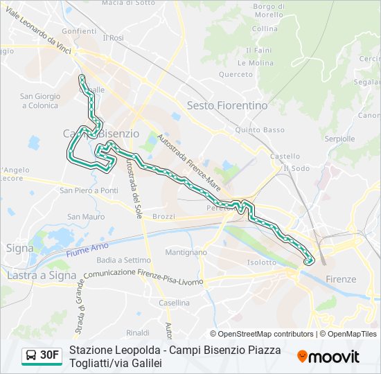 30F bus Line Map