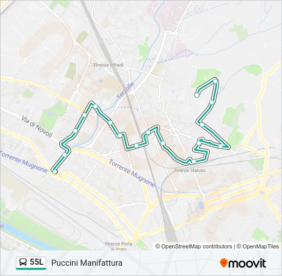 55L Bus Line Map