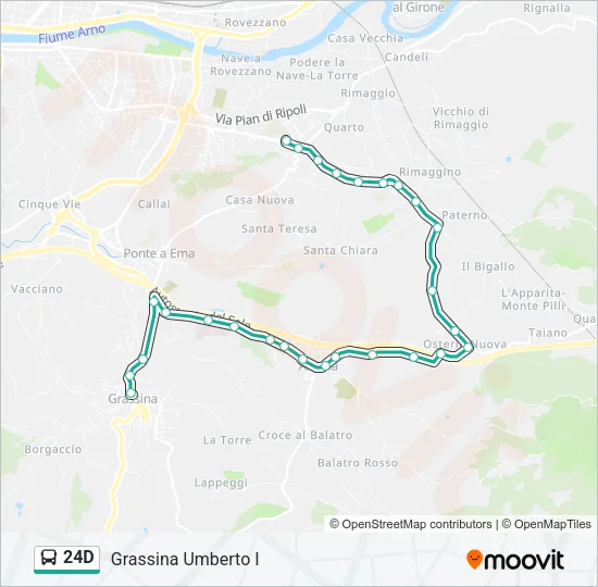 24D Bus Line Map