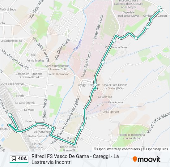 40A Bus Line Map