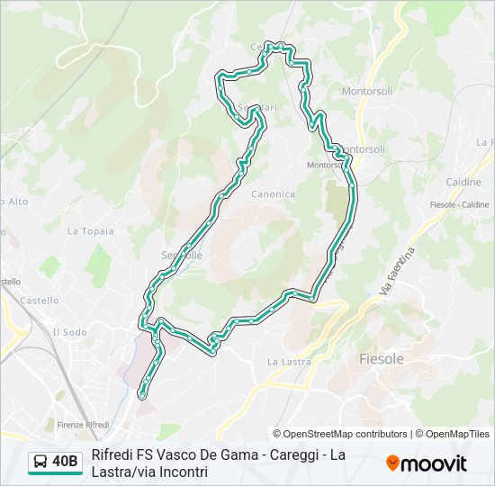40B Bus Line Map