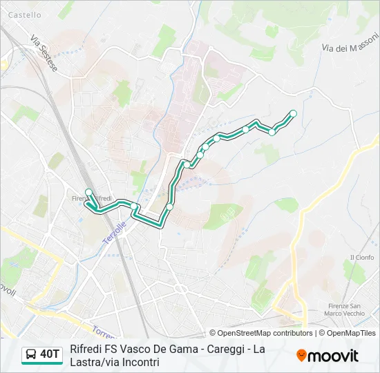40T Bus Line Map