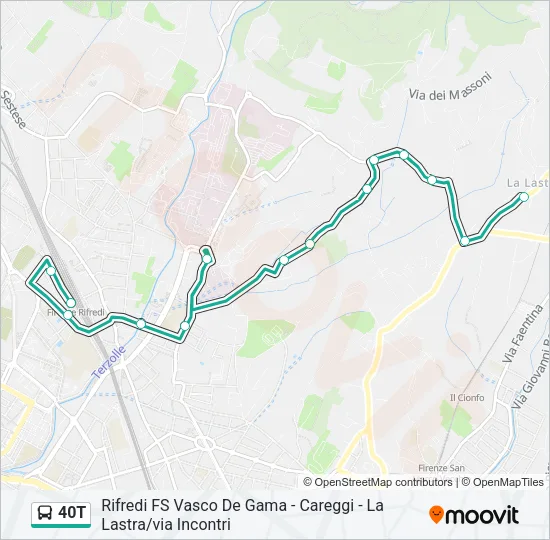 40T Bus Line Map