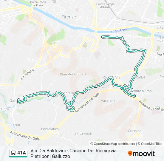 41A Bus Line Map