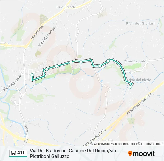 41L Bus Line Map