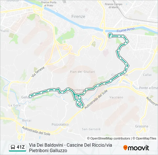 41Z Bus Line Map