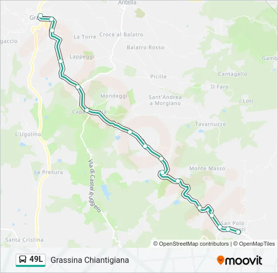 49L Bus Line Map