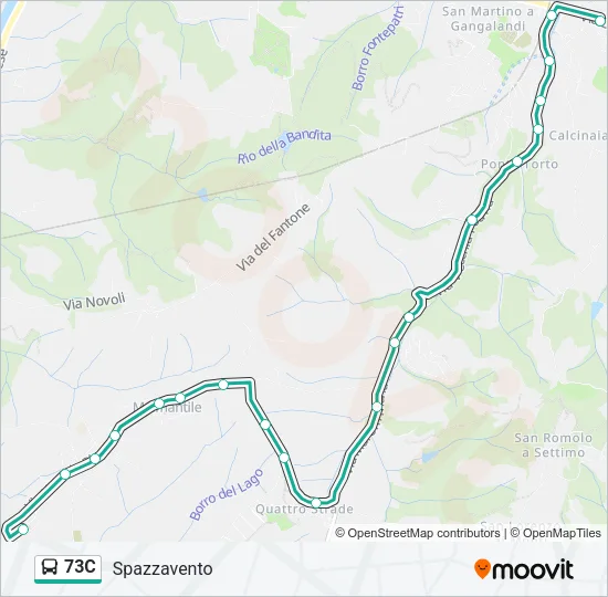73C Bus Line Map