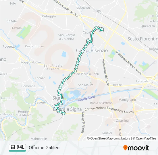 94L Bus Line Map