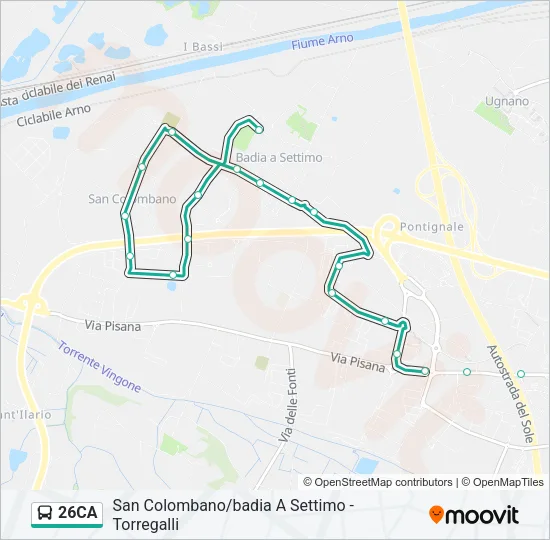 26CA Bus Line Map