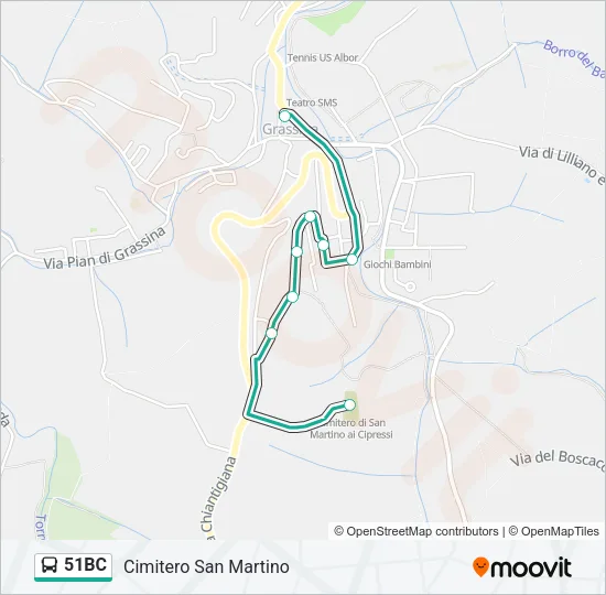 51BC Bus Line Map