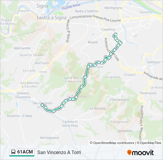 61ACM bus Line Map