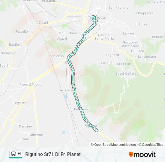 H Bus Line Map