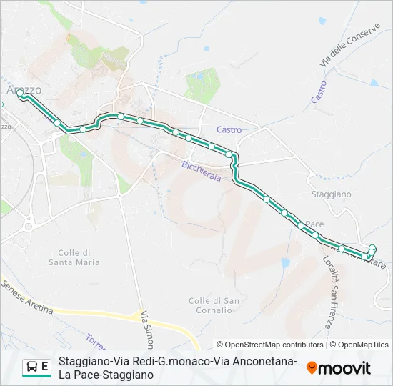 E Bus Line Map