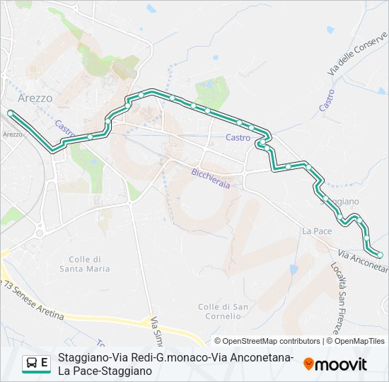 E Bus Line Map