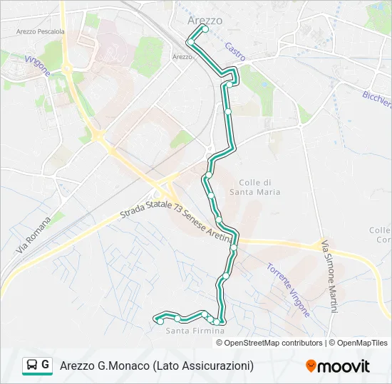 G Bus Line Map