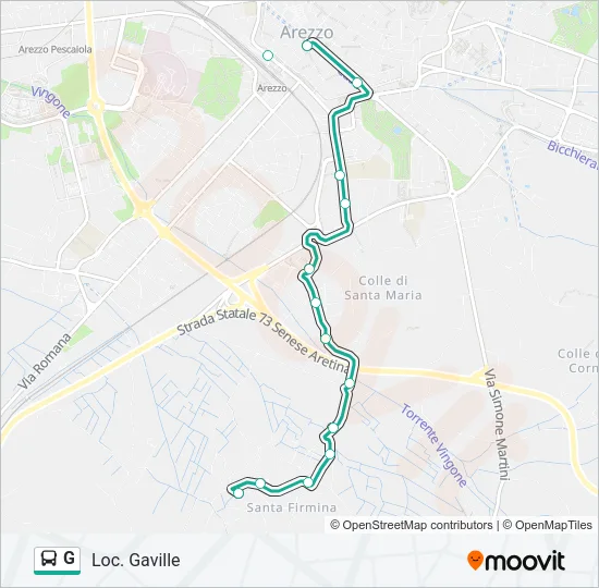 G Bus Line Map