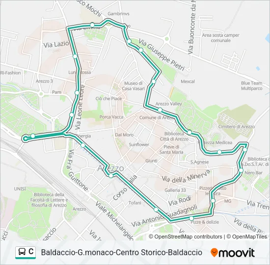 C Bus Line Map