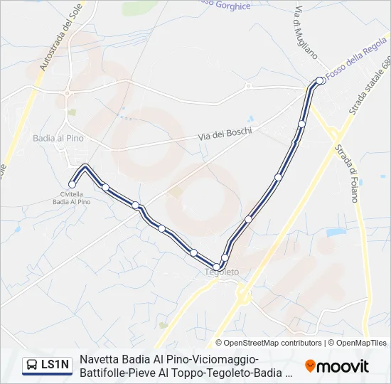 LS1N Bus Line Map