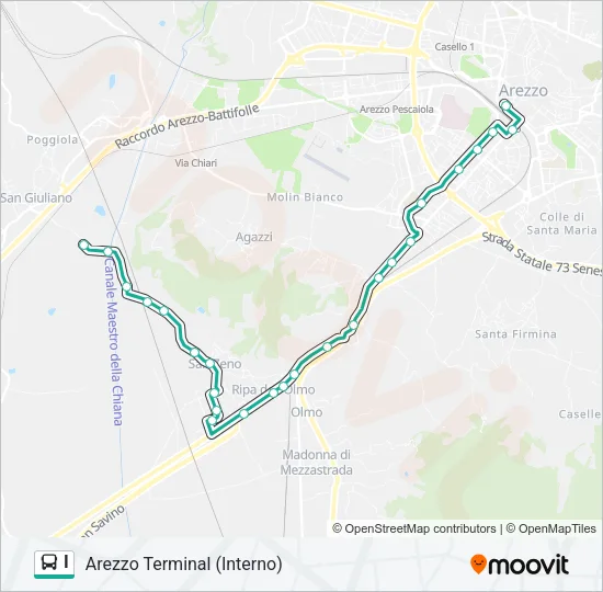I Bus Line Map