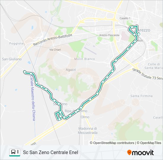 I bus Line Map