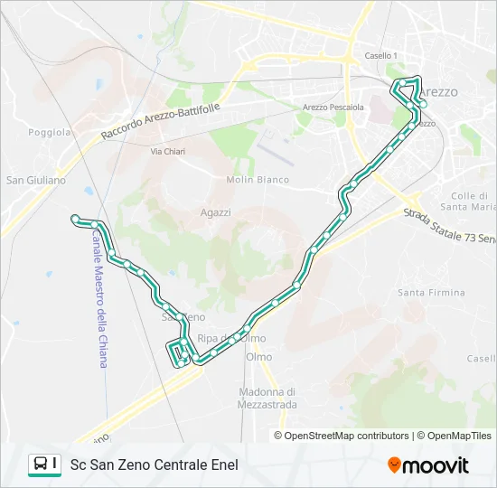 I Bus Line Map