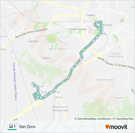 I Bus Line Map