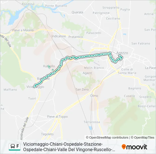 F Bus Line Map