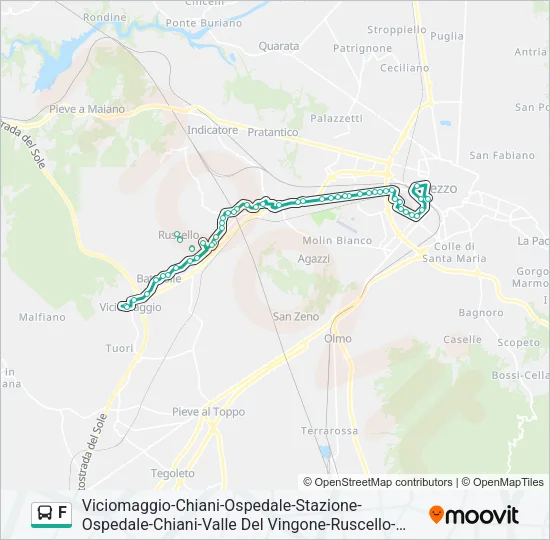 F Bus Line Map