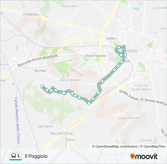 Percorso linea bus L