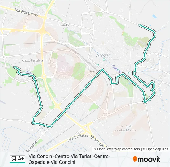 A+ Bus Line Map