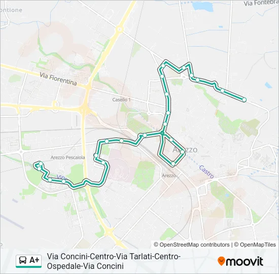 A+ Bus Line Map