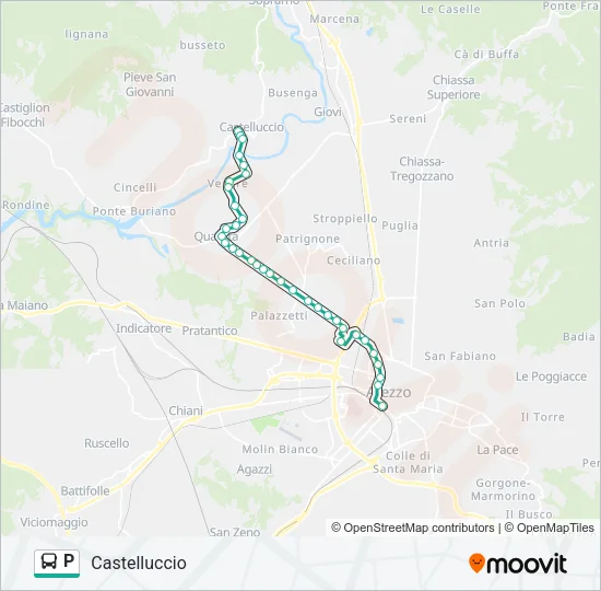P Bus Line Map
