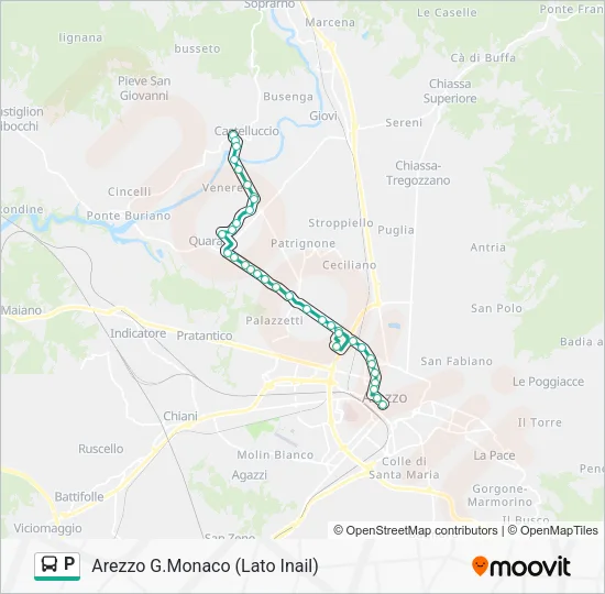 P Bus Line Map