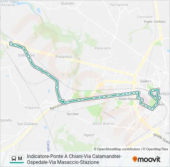 M Bus Line Map