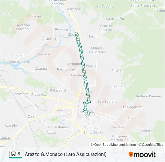 S Bus Line Map
